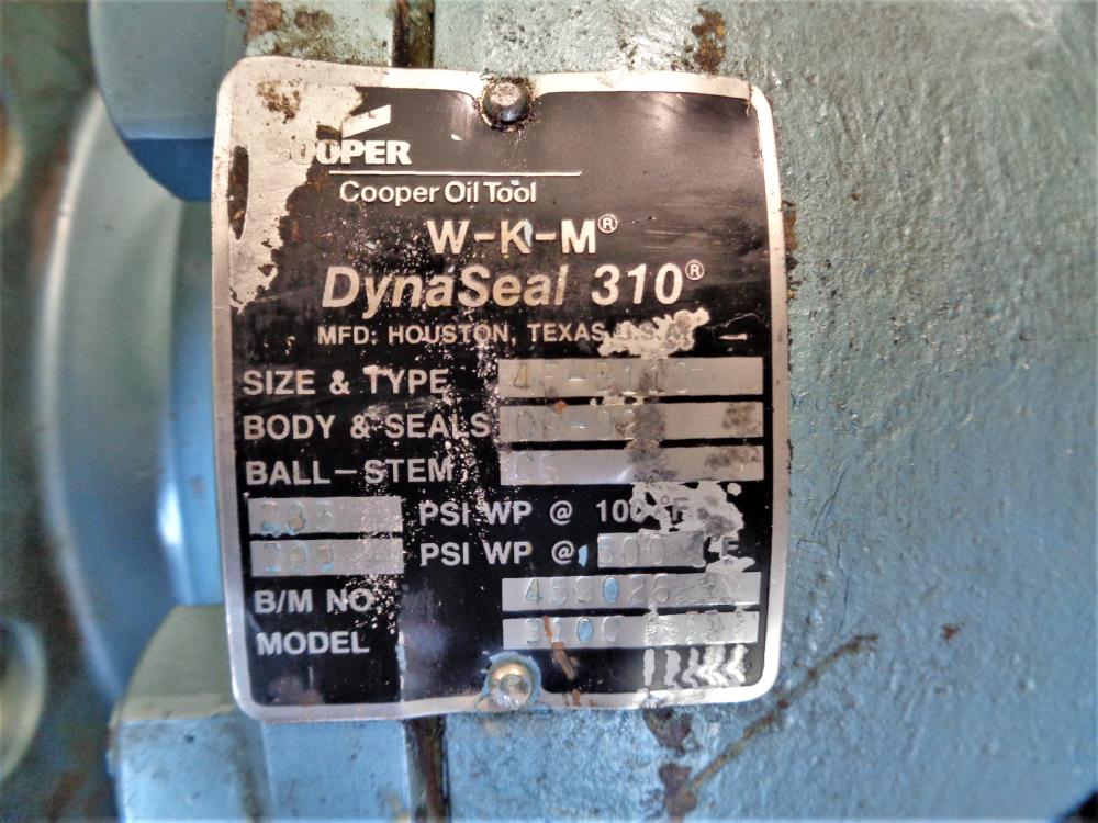 Cooper WKM DynaSeal 310C Ball Valve, 4" Flanged, Carbon Steel 4F-B110 